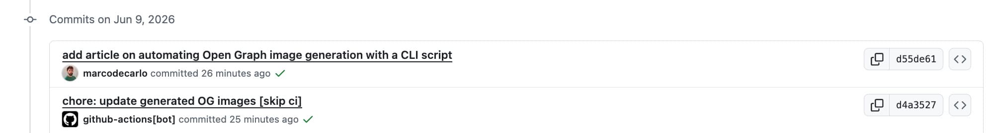 GitHub Actions Open Graph images